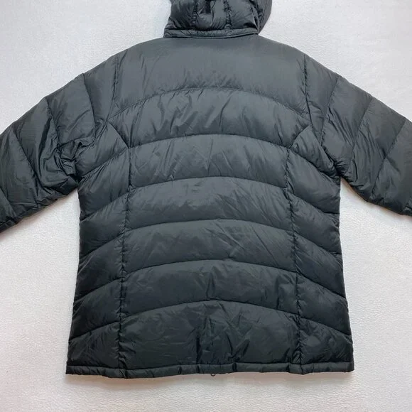 VINTAGE LL Bean Coat Womens 2X Black Goose Down Fill Puffer Hood Warm Jacket - Picture 10 of 13